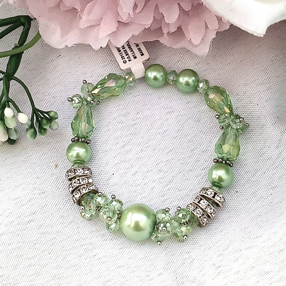 Bead & Rhinestone Bracelet
